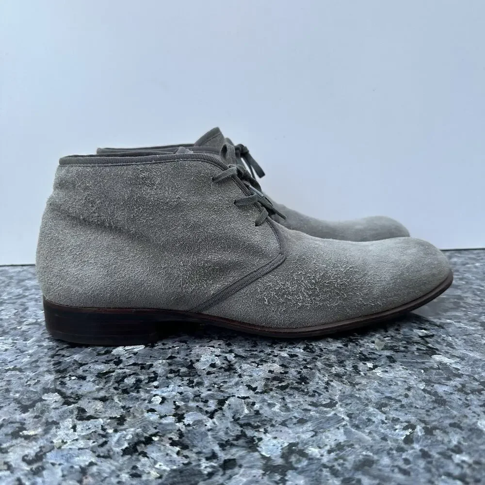 John Varvatos Star USA Men's Suede Chukka Boots Lace Up Ankle Shoes 10.5